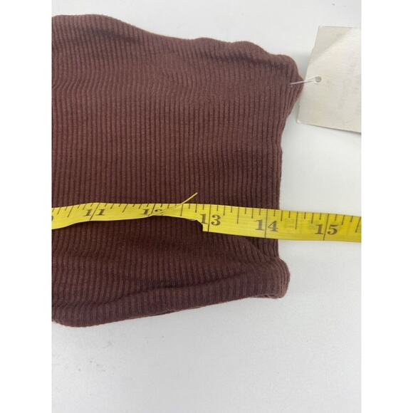 Naked Wardrobe Tube Top Women Sz Large Brown Ribbed Stretch Sleeveless - Picture 9 of 10